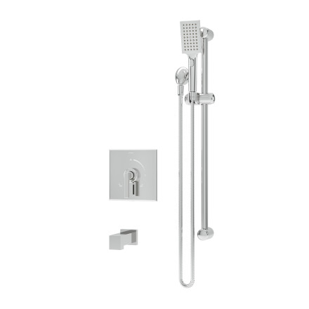 Duro Tub and Hand Shower Trim Kit with VersaFlex Integral Diverter for Test Cap Valve
