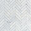 Pietra Bello Bianco Bello 12×12 Herringbone Mosaic Honed