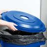 Rubbermaid Commercial, BRUTE, Bottles/Cans Recycling, Round, Resin, 32 gal, Resin, Blue, Receptacle Lid