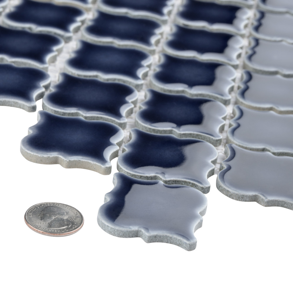 Hudson Tangier Noir 12-3/8 in. x 12-3/8 in. Porcelain Mosaic Tile