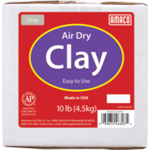Air Dry Clay, Gray, 10 lbs.
