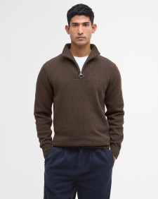 Maglione con mezza zip in lana d'agnello Essential 