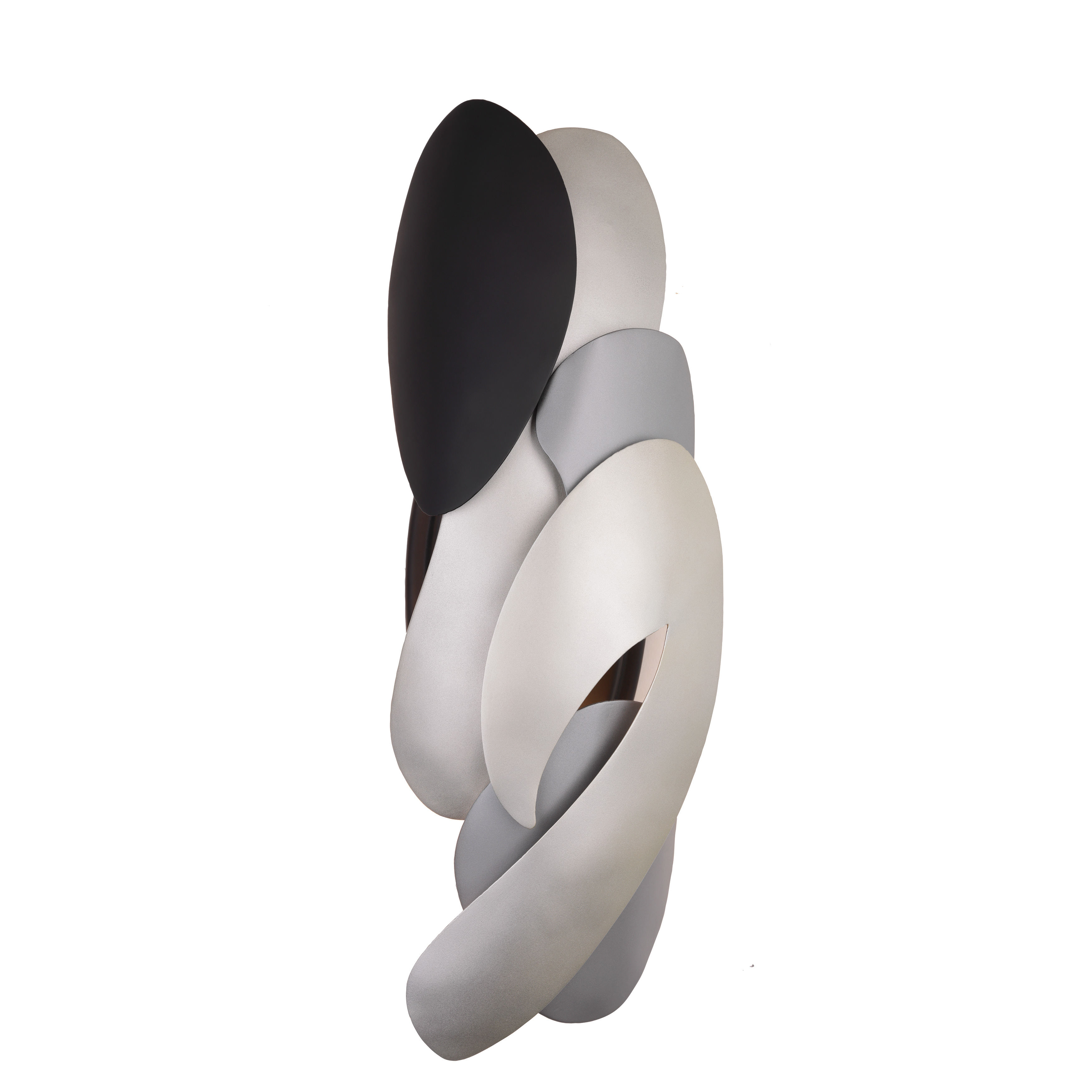 The Metalo Misto wall sconce combines contemporary design with practical functionality. Its coal black finish with atlas and midnight silver accents creates visual interest while maintaining ADA compliance for accessibility. - alternate view