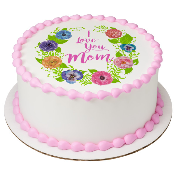 I Love You Mom PhotoCake® Edible Image®