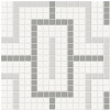 Studio Light Gray Mix 11×11 Chain Pattern Mosaic Matte