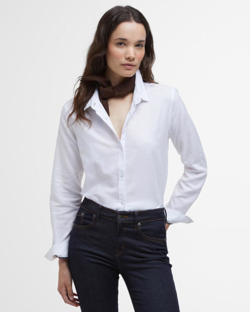 Glades Relaxed Long-Sleeved Shirt White/Gardenia