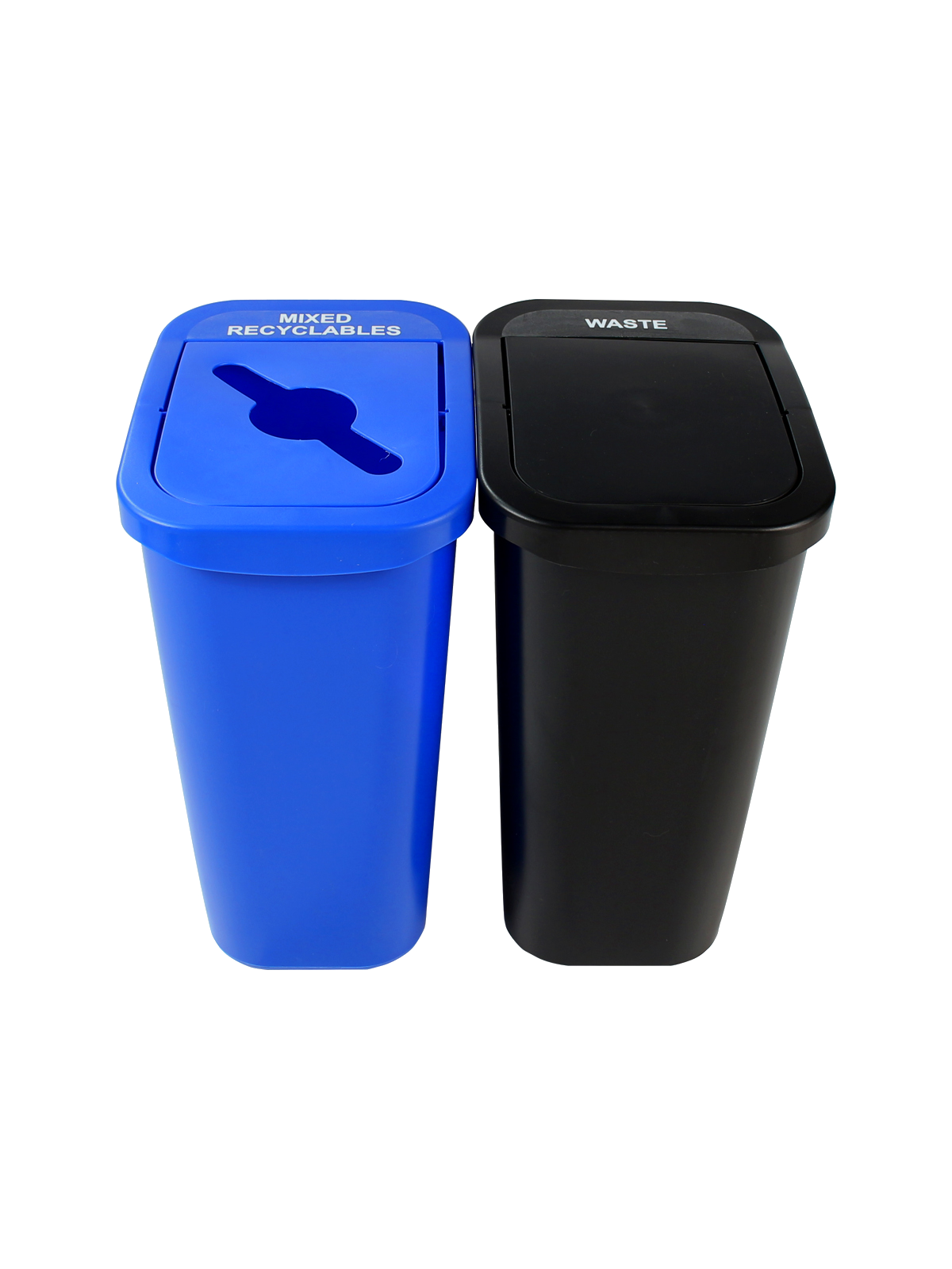 BILLI BOX – Double – Kit – 10 G – Mixed Recyclables-Waste – Mixed-Swing – Blue-Black