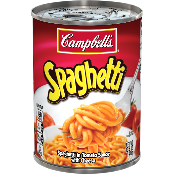 Spaghetti in Tomato and Cheese Sauce Campbell Soup Company
