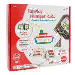 edxeducation&reg; FunPlay Number Rods - Set of 74 Math Manipulatives + 50 Activities + Messy Tray CTU19282