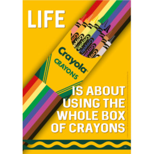 Crayola&reg; Use the Whole Box of Crayons Poster, 13" x 19"