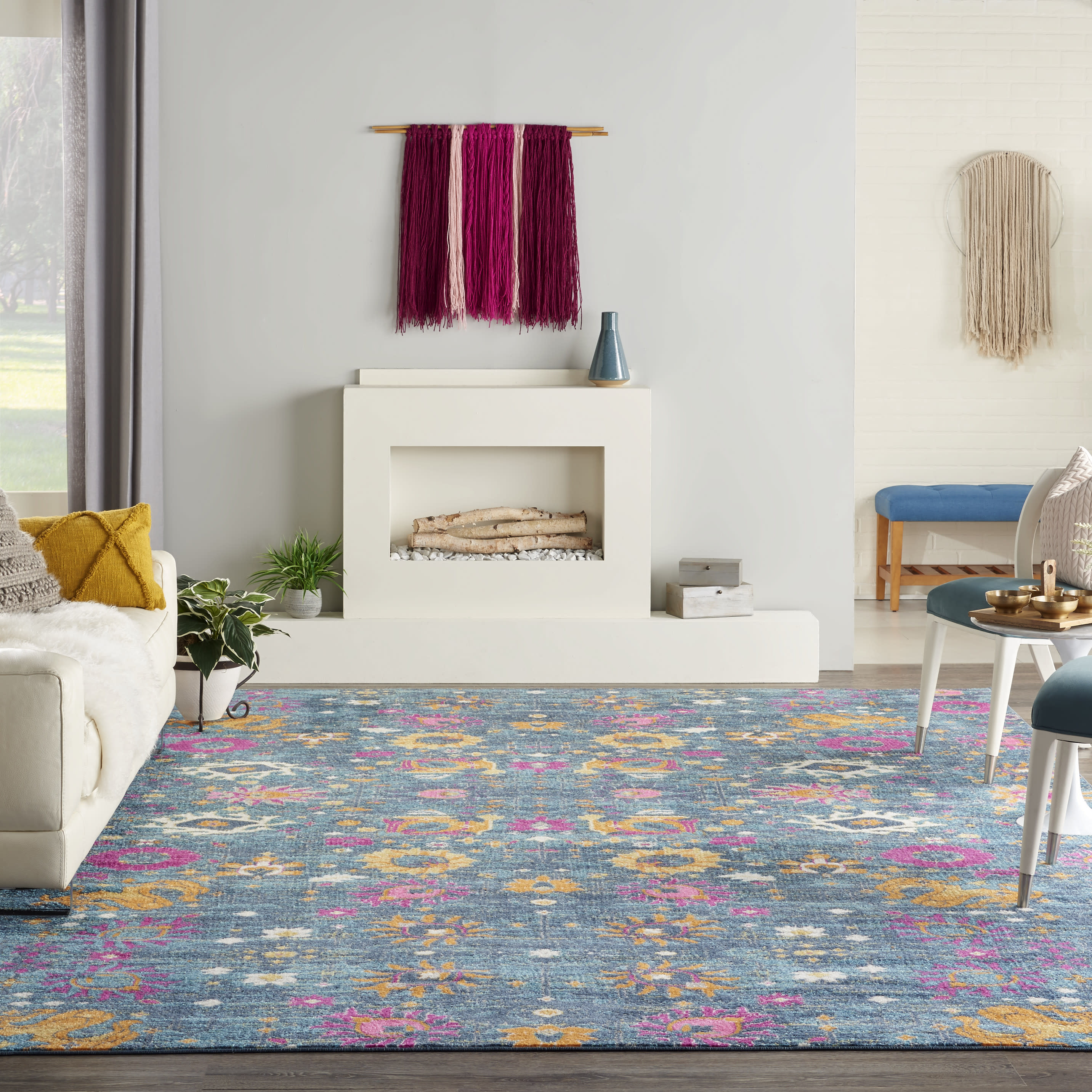 Nourison Passion 9' x 12' Denim Bohemian Indoor Rug
