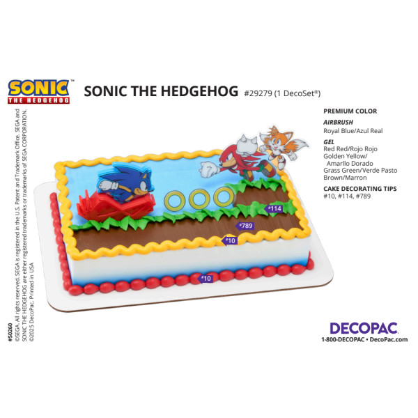Sonic the Hedgehog™ Cake Decorating Instruction Card
