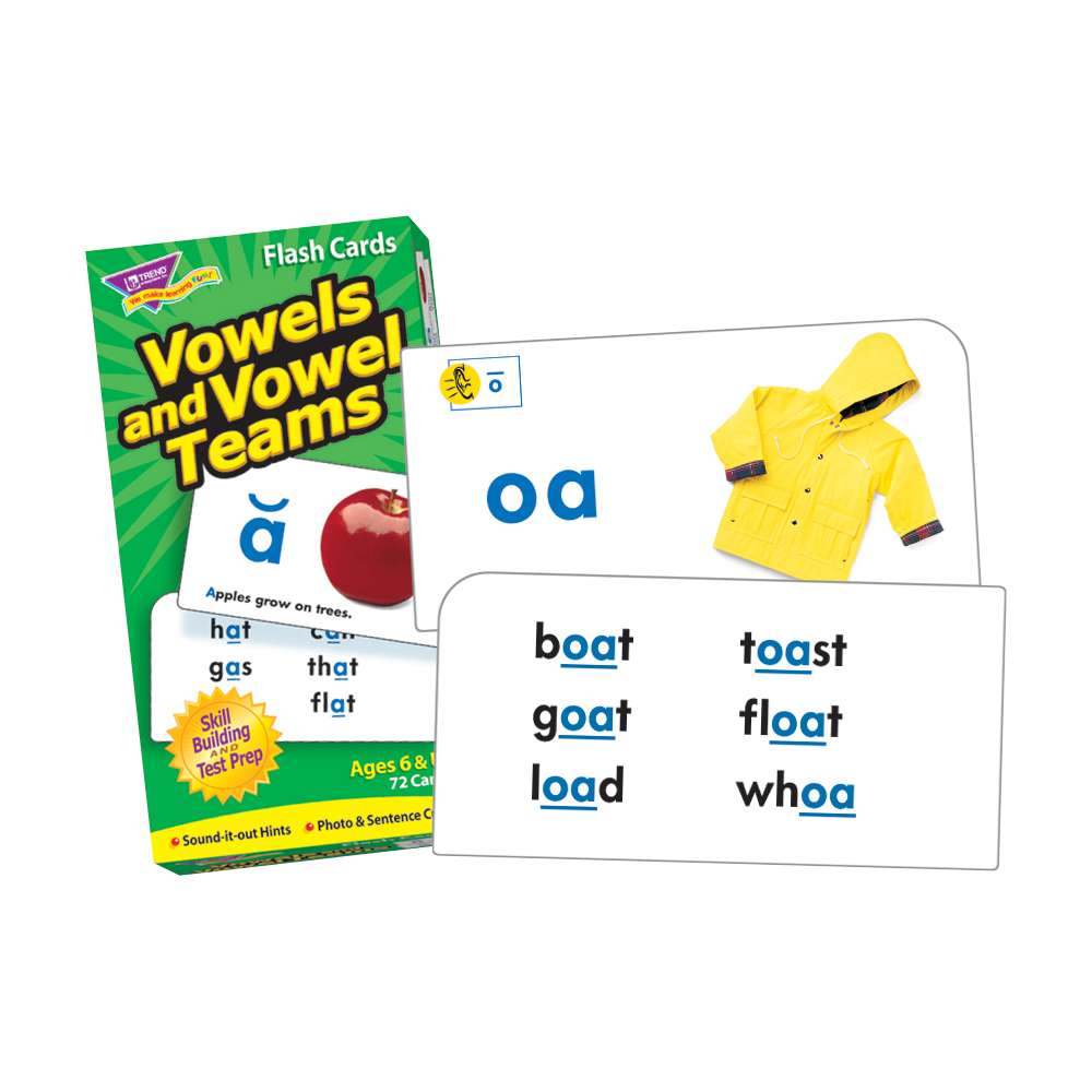 Vowels and Vowel Teams Flash Cards T53008