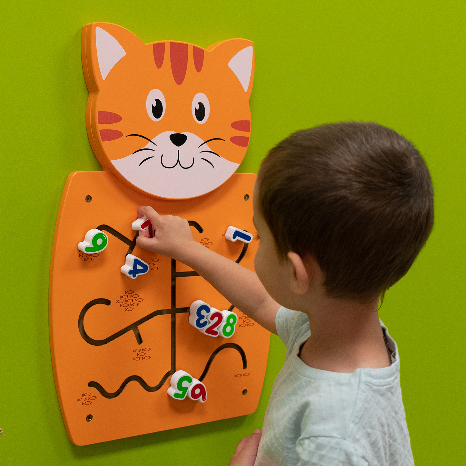 Learning Advantage Cat Activity Wall Panel - 18m+ - Toddler Activity Center image number null