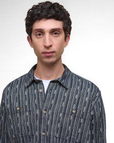 Alston Relaxed Jacquard Shirt Navy