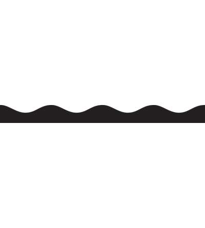 Magnetic Scallop Border, 12" x 1", Black