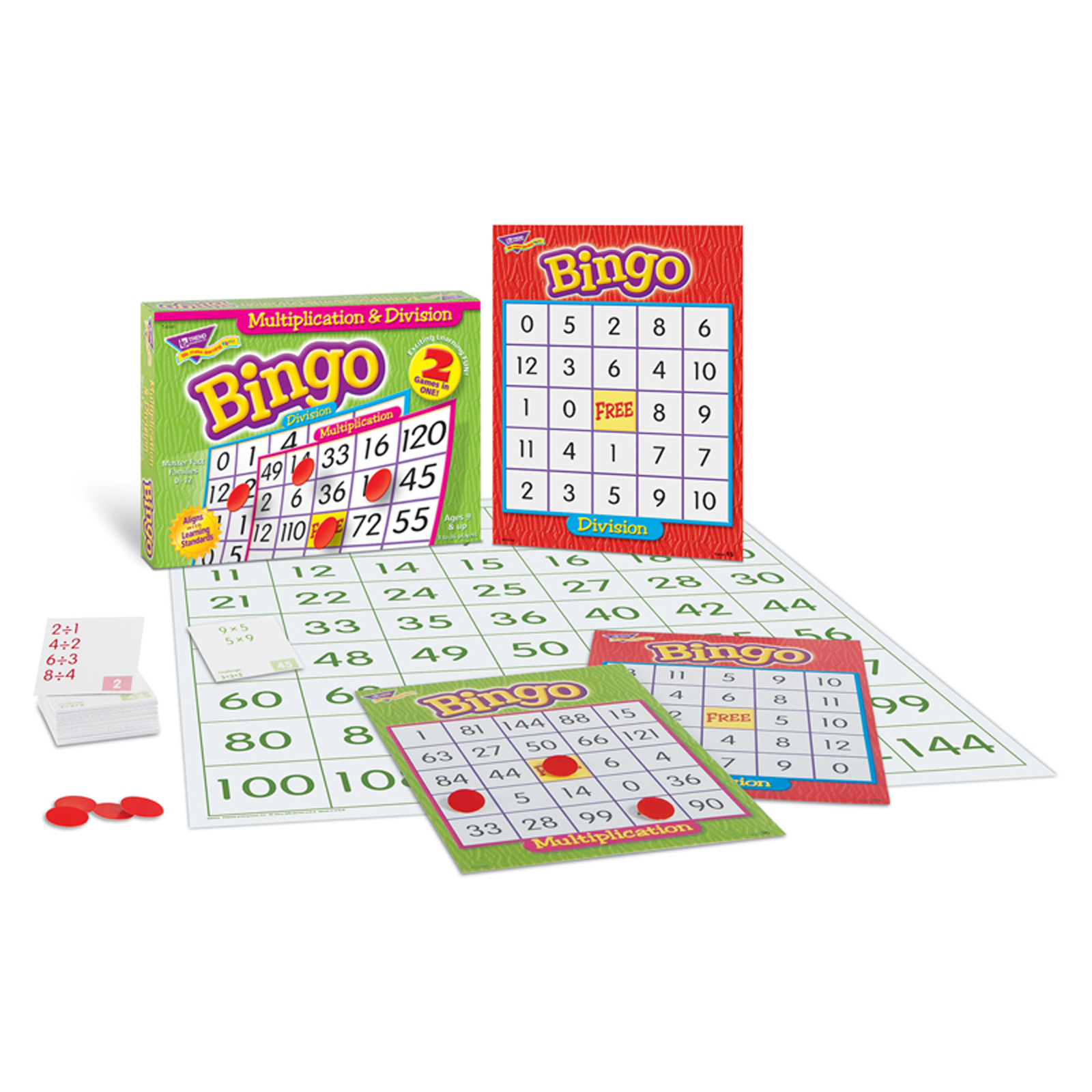 TREND Multiplication & Division Bingo Game image number null