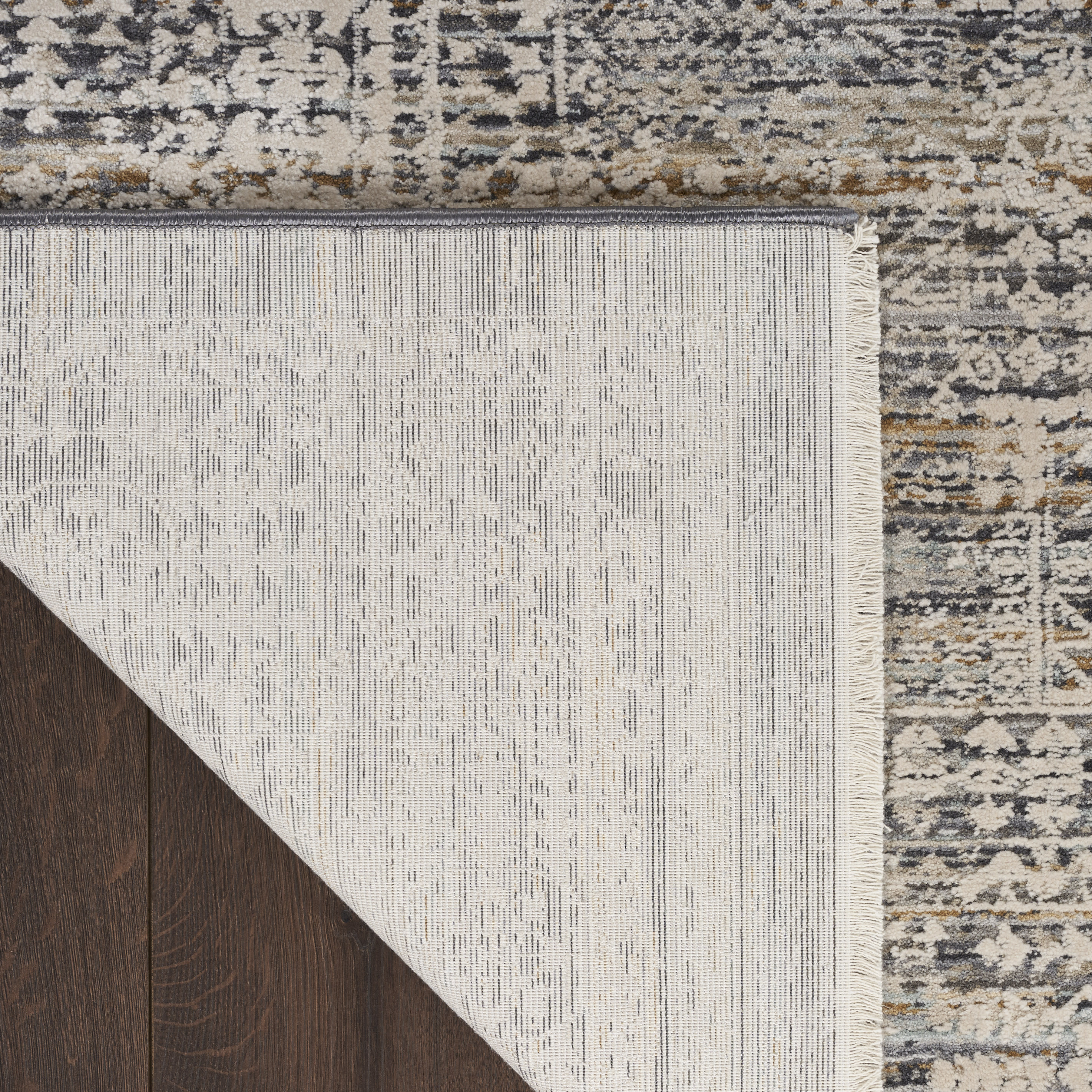 Nourison Lynx 5'3" x 7'10" Ivory Slate Vintage Indoor Rug