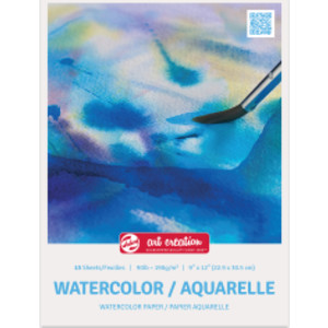 Watercolor Paper Pad, 90lbs, 9" x 12", 15 Sheets
