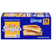 Kraft Singles White American Cheese Slices 48 oz Box (72 Slices)