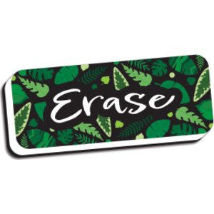 Magnetic Whiteboard Eraser, Greenery with Erase, 2" x 5"