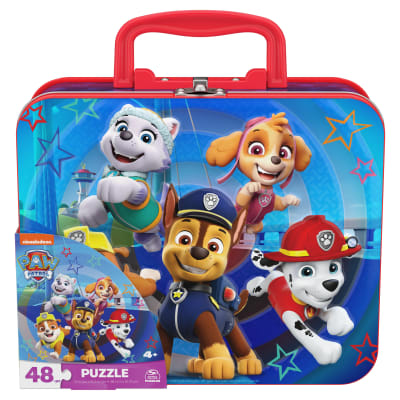 PAW Patrol Puzzle in Tin with Handle, for Families and Kids Ages 4 and up