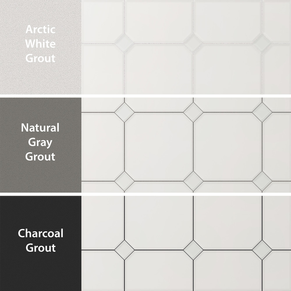 Vaudeville Octagon Nacar 7-7/8 in. x 7-7/8 in. Porcelain Floor and Wall Tile
