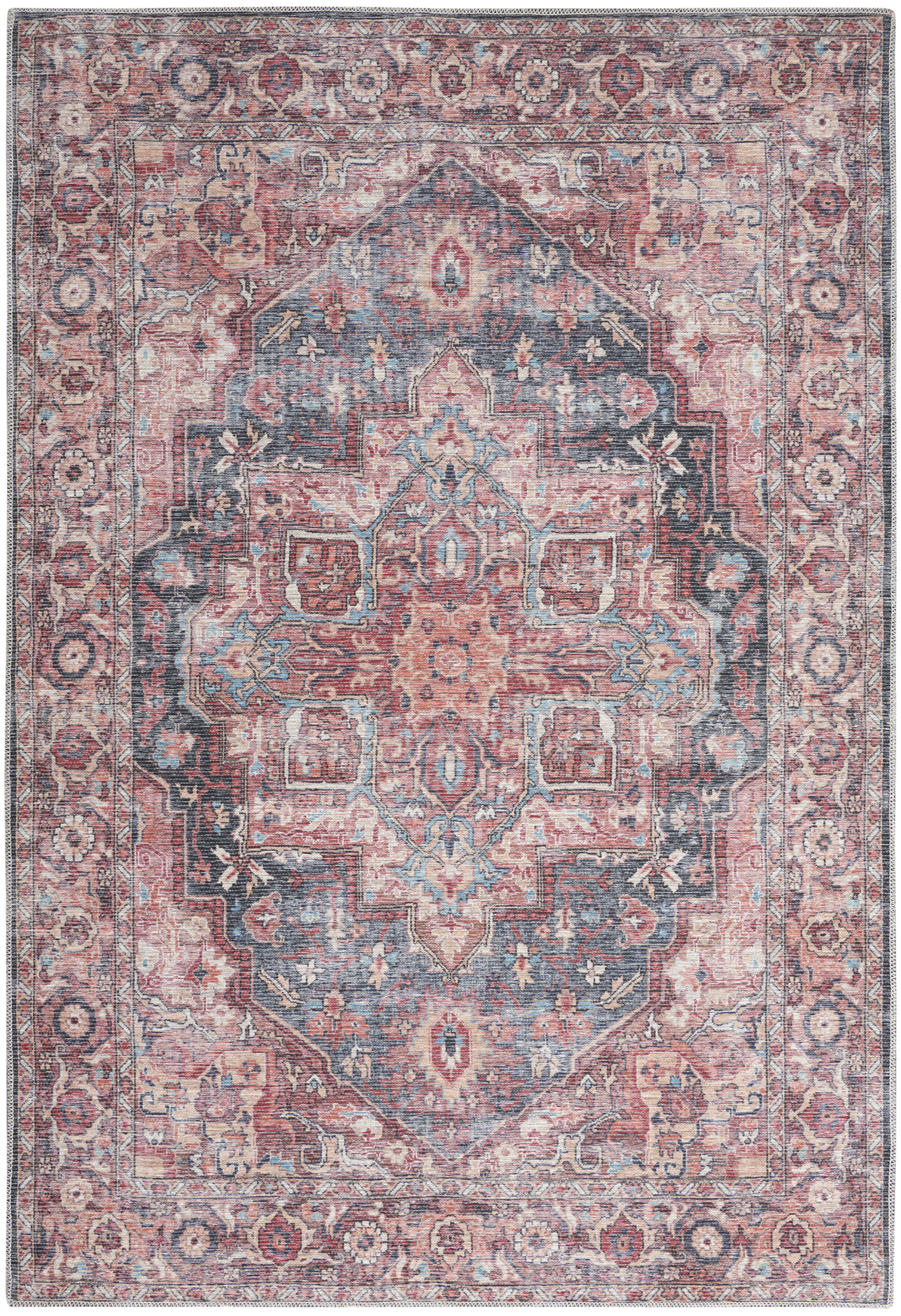 Nourison New Concept Washables 6' x 9' Multicolor Vintage Indoor Rug