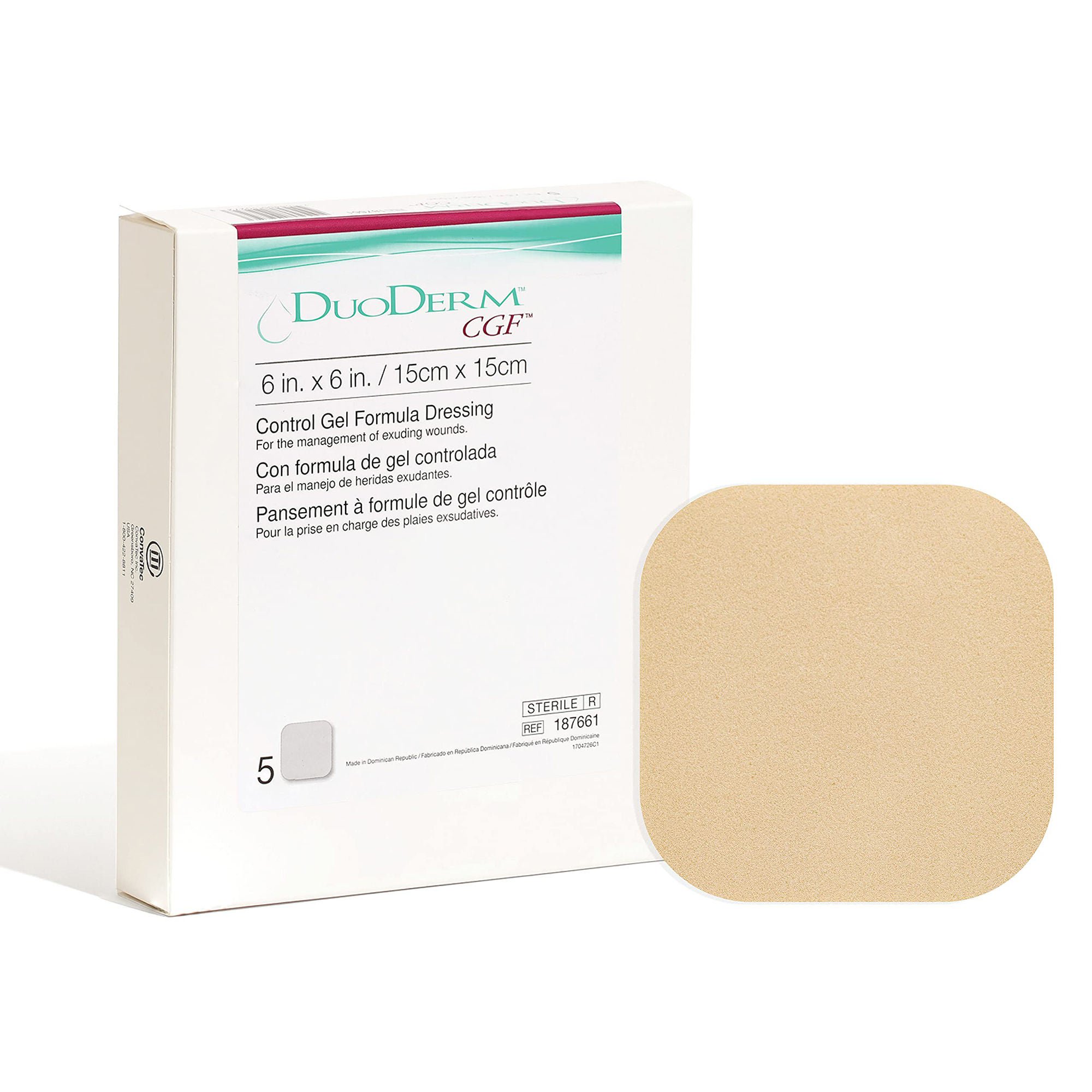 DuoDerm® CGF® Hydrocolloid Dressing, 6 x 6 inch