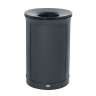 Rubbermaid Commercial, Enhance, 23 gal, Metal, Black, Round, Receptacle
