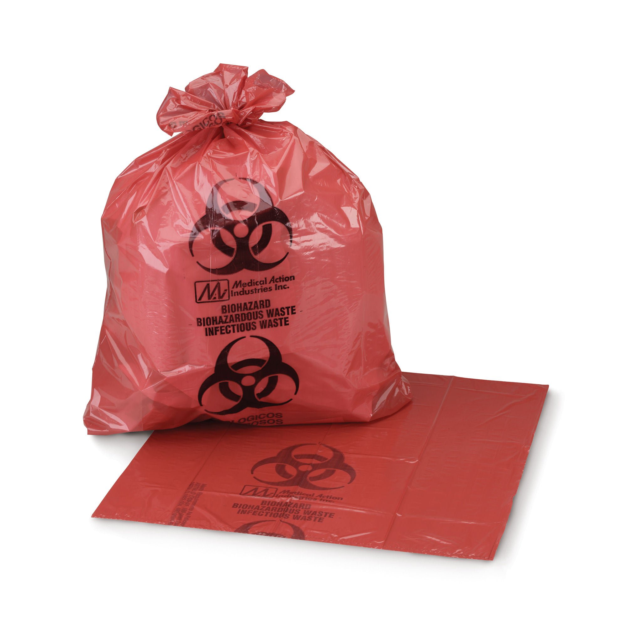 McKesson Biohazard Waste Bag, 30 – 33 gallon Capacity, 8 x 23 x 41 Inch