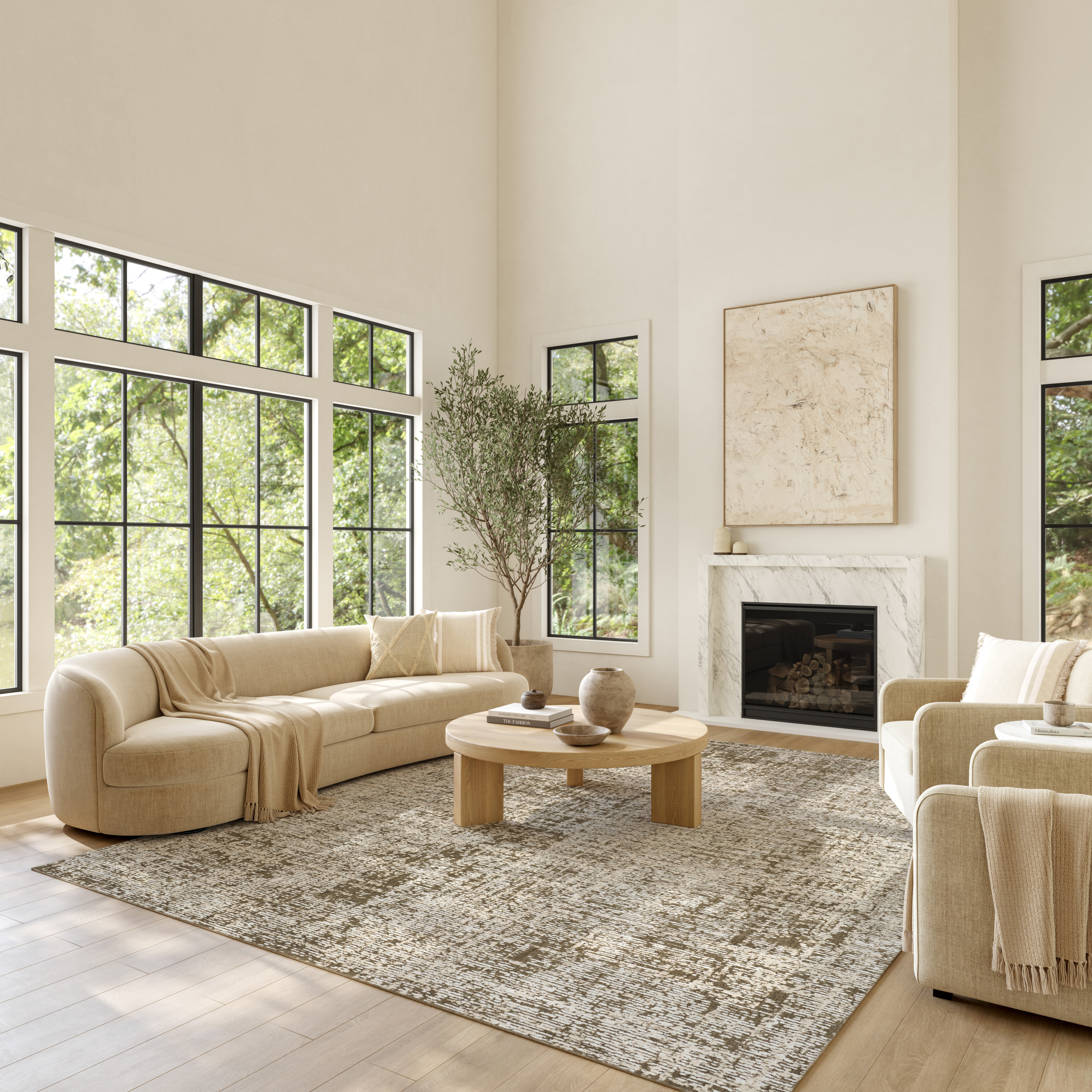 Nourison Soft Structure 9' x 12' Mocha Modern Indoor Rug