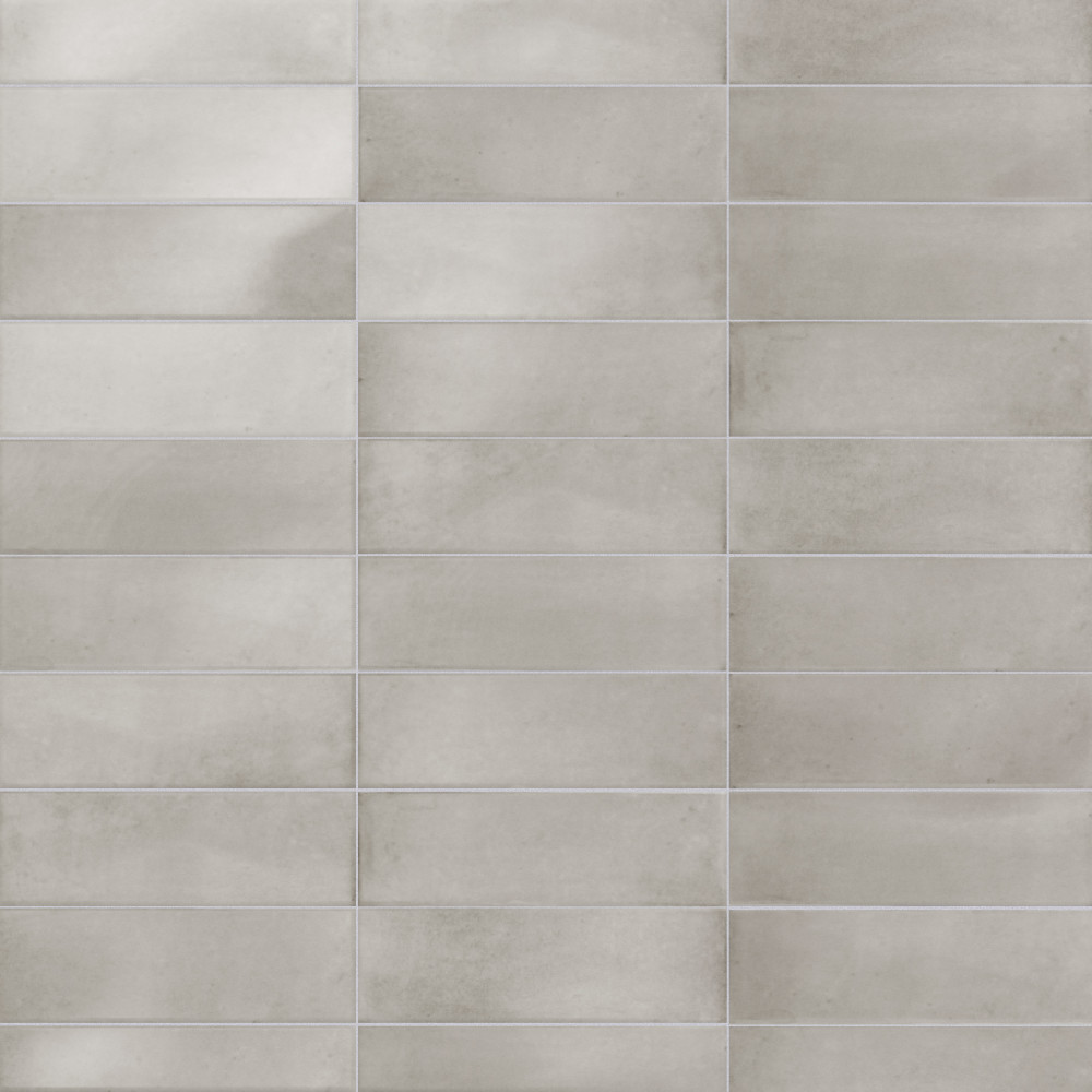Coco Glossy Amber Grey 2 in. x 5-7/8 in. Porcelain Wall Tile
