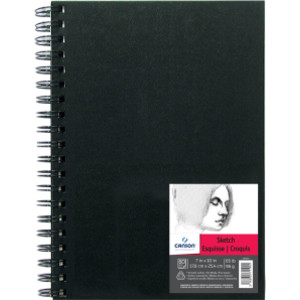 Artist Series Sketch Art Book, Black Cover, Wire Binding, 80 Sheet, 7x10 inch, 1 Count