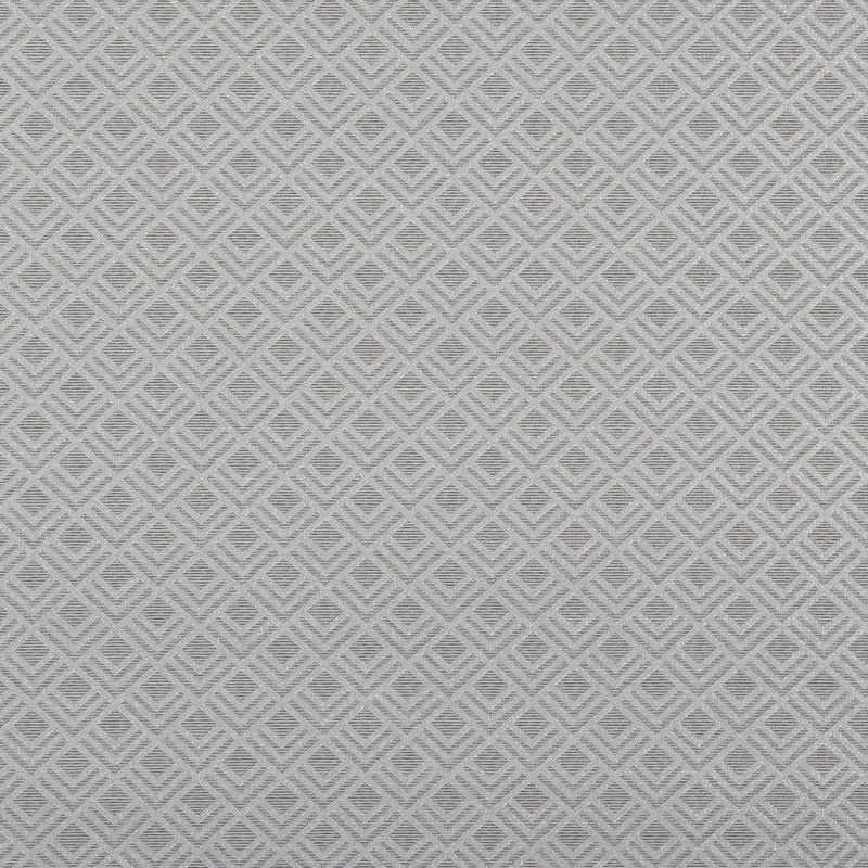 Grey woven textile with raised diamond lattice pattern, covering a flat surface and lying taut, shown in a close-up indoor view with subtle shadows and neutral, even lighting.