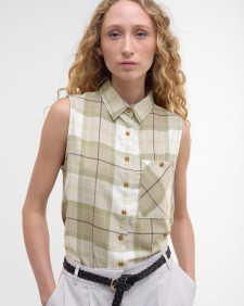 Agnes Sleeveless Shirt Rosemary Tartan