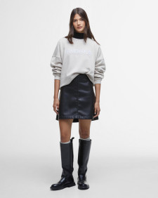 Peyton Faux-Leather Mini Skirt Classic Black