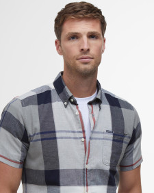 Doughill Regular Short-Sleeved Shirt Bleached Pine Tartan