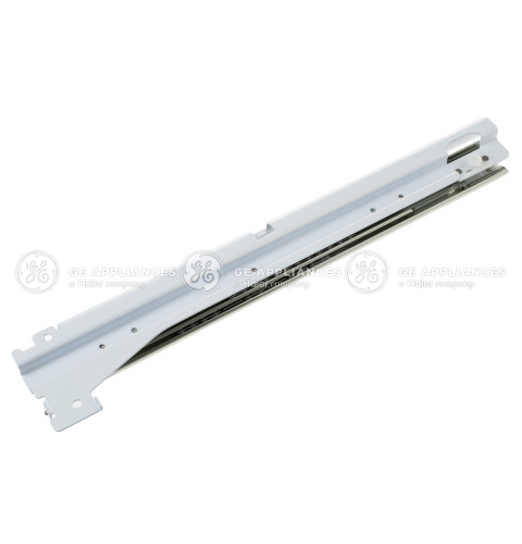 WHITE FREEZER LOWER BASKET SLIDE AND BRACKET LEFT