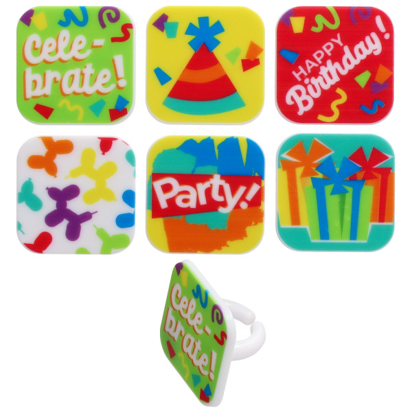 Cheerful Party Cupcake Rings