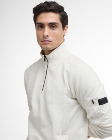 Ewan Half-Zip Sweatshirt Whisper White