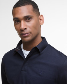 Waketown Tailored Long-Sleeved Polo Shirt Dark Navy