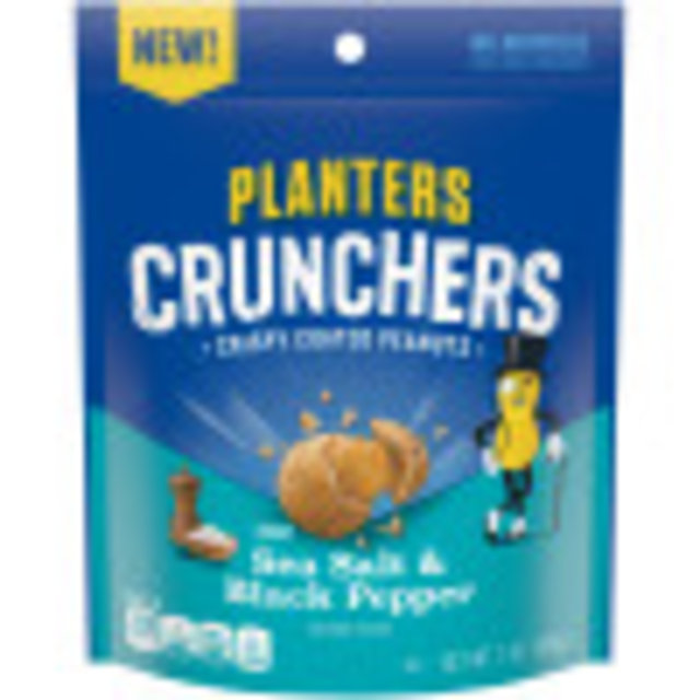 Planters Crunchers Snack Nuts Salt & Pepper 7 oz Bag image