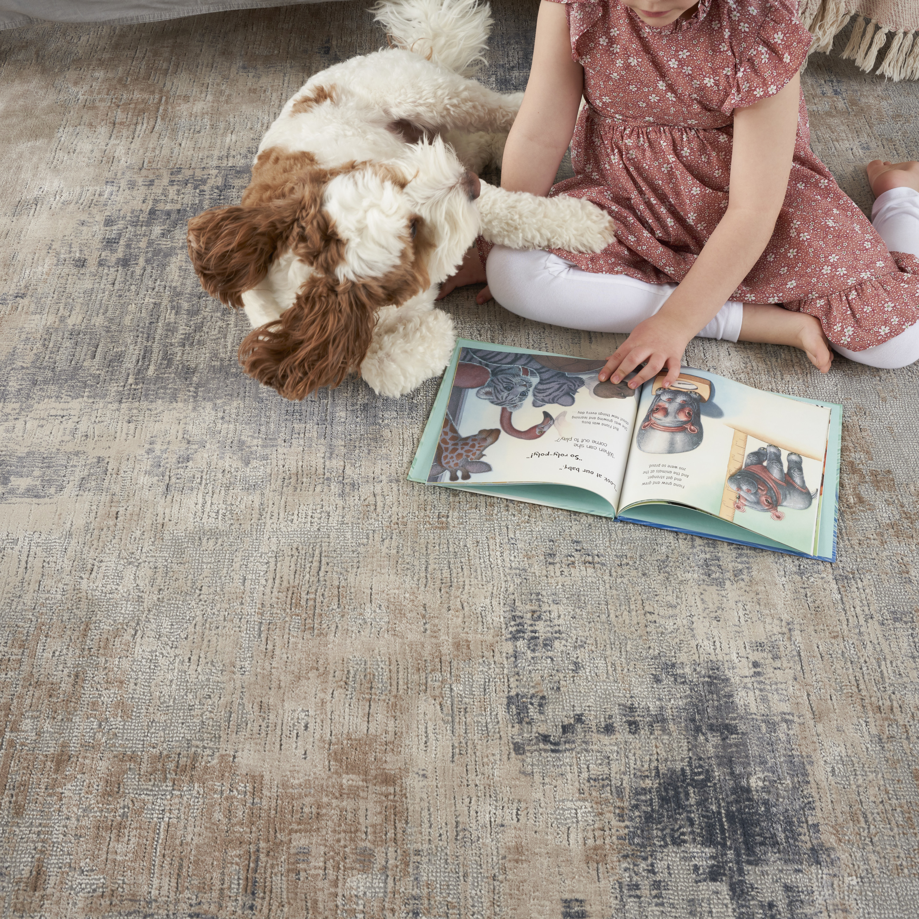 Nourison Rustic Textures 9'3" x 12'9" Beige Grey Modern Indoor Rug