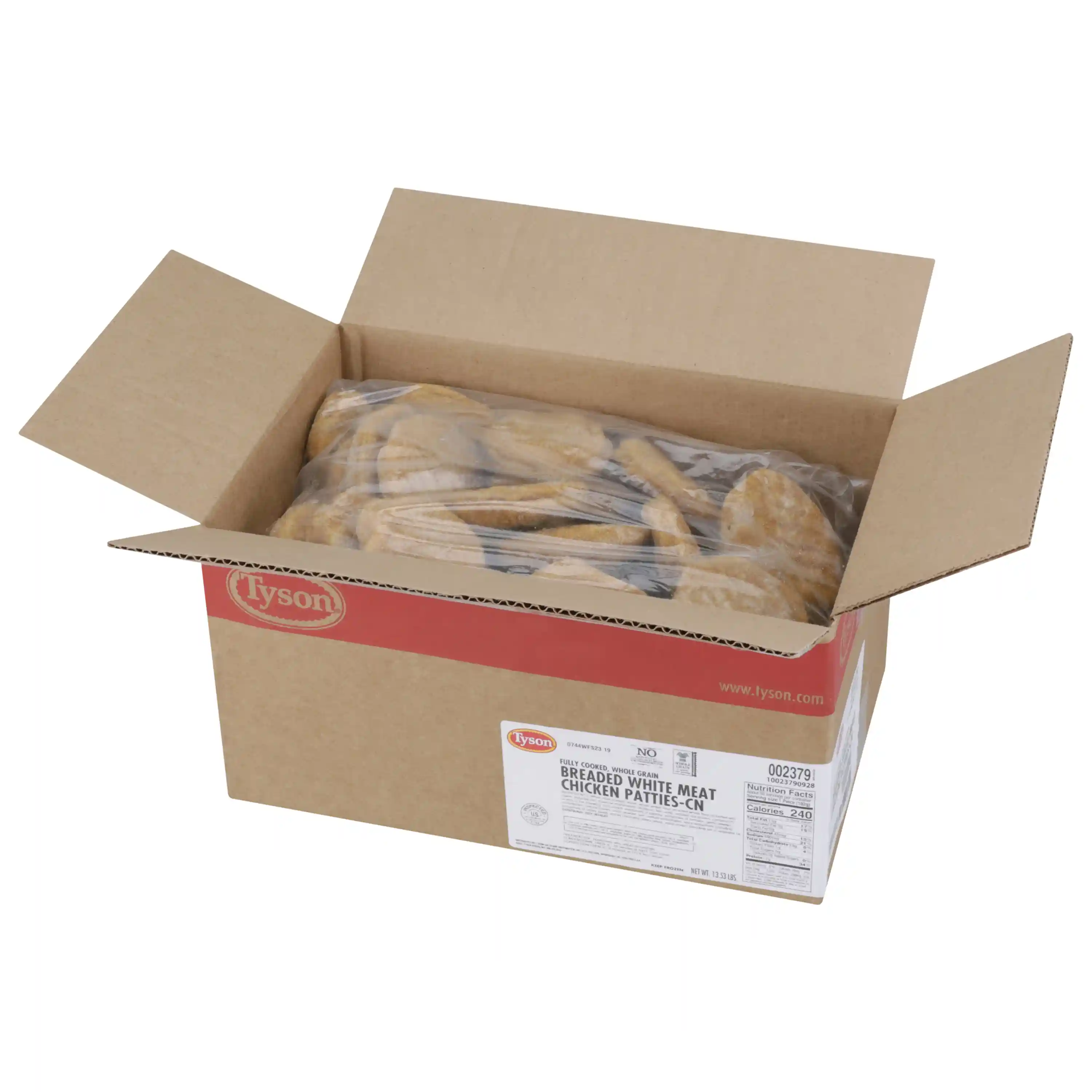 Tyson® Fully Cooked Whole Grain Breaded Chicken Breast Patties, CN, 3.63 oz. _image_4