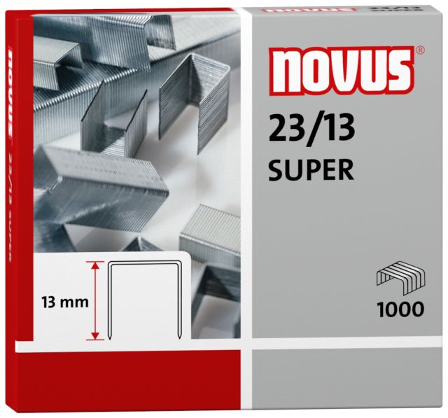 Designed for Novus Staplers, these 23 guage, 13mm length staples ensure smooth, even stapling.