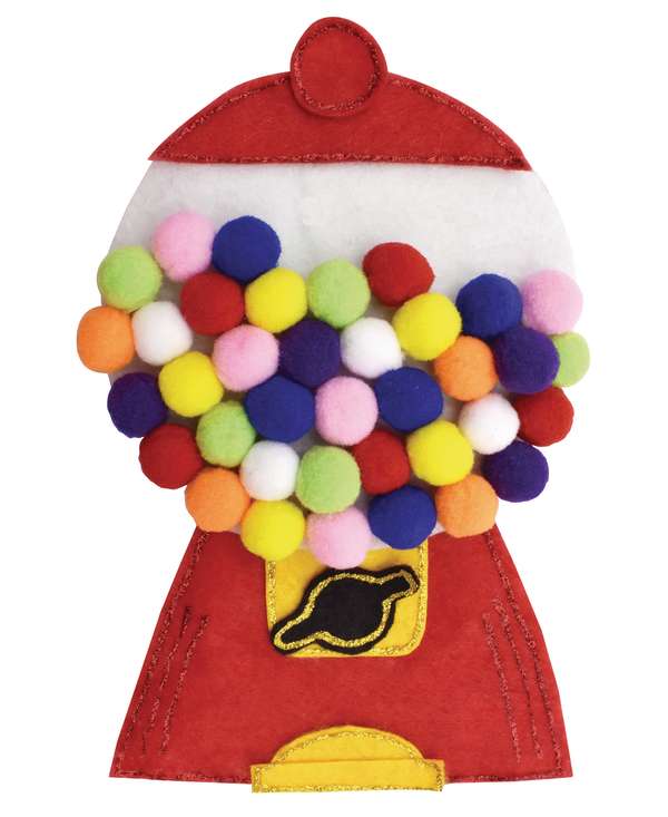 Peel and stick pom poms