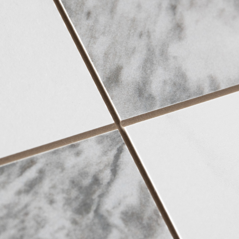 Marbilia Chess Bardiglio 17-3/8 in. x 17-3/8 in. Porcelain Floor and Wall Tile