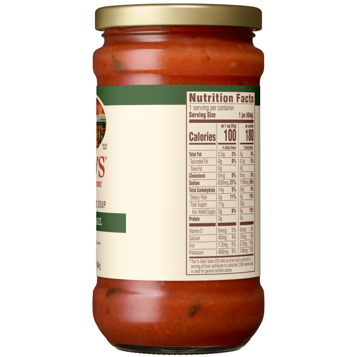 Tomato Basil Soup, 16 oz - Right Image
