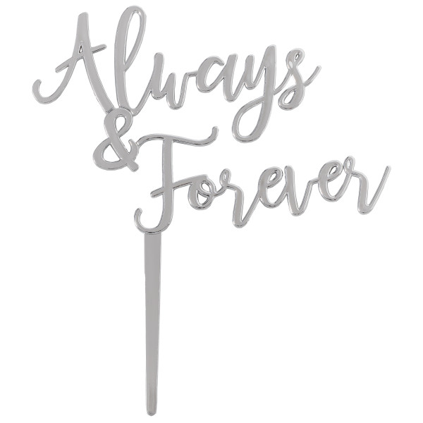 Silver Always & Forever Special Occasion Decoration